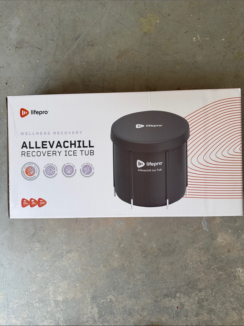 Lifepro Allevachill Recovery Ice Tub - Black